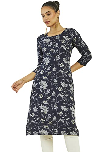 Image of Soch Women Rayon Regular Fit Printed Kurta