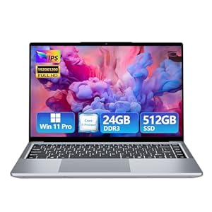 Laptop-Core i5, Gaming-Laptop Up to 3.60GHZ, Computer Laptops for 24GB RAM 512GB SSD, Business Laptop Full HD 1920X1200 Display 180 Angle Opening WIFI 5 Win 11 Pro HDMI & USB-A 100W HD Front Camera
