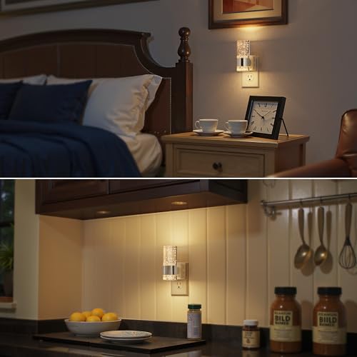 Image of Briignite Night Light, 2 Pack Dimmable Night Lights Plug into Wall