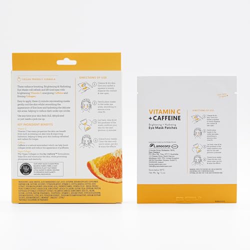 By Nature Vitamin C + Caffeine Brightening + Hydrating Under Eye Mask Patches - Energizing + Repleni
