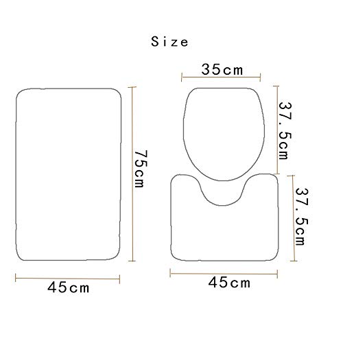 Entweg - 3 pçs/set 3d dinossauro impresso padrão de flanela conjunto de banheiro decor não-Slip Pede