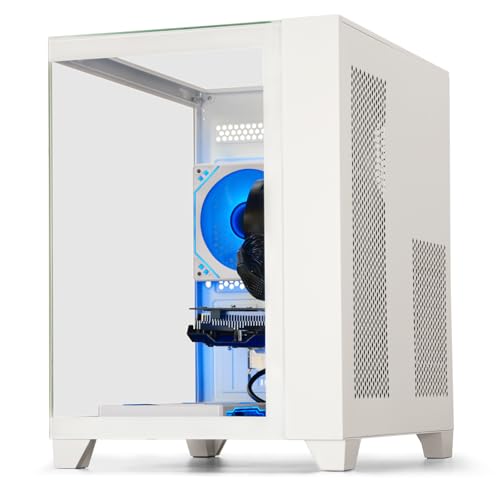 Image of Prebuilt Gaming PC Desktop | Ryzen 5 6Cores 3.6G Up to 4.1G | RX 560 4G Graphics Card | 16G DDR4 RAM | 512G SSD | Wi-Fi 6 | Tower Computer White