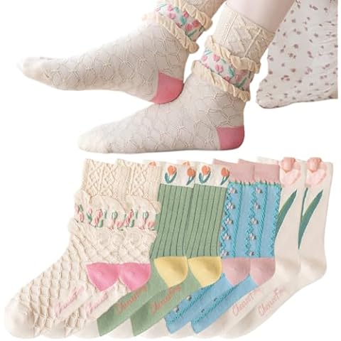 KGDUYC Chaussettes Mi-Mollet Floral Cover