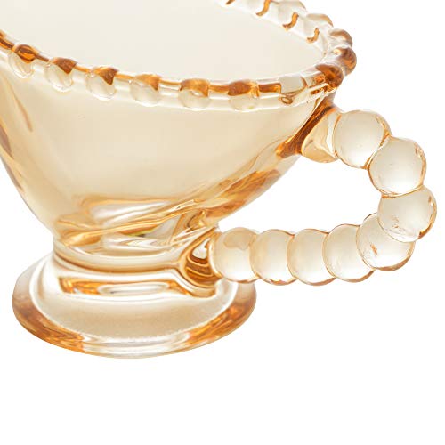 Wolff Pearl Molheira de Cristal, Laranja (Âmbar), 9 x 5 x 6 cm
