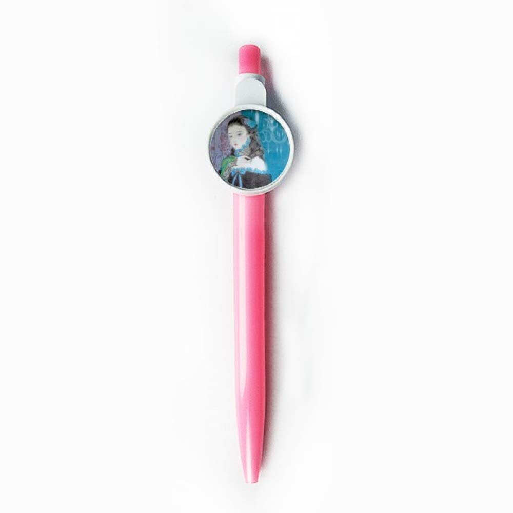 Stylo à bille rétractable bleu classique style chinois aquarelle zen - 5
