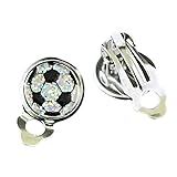 Glittering Football Basketball Soccer Baseball Softball Volleyball Ear Clips Women's Fashion Sporty Style Stainless Steel Hypoallergenic Ear Clips -Soccer