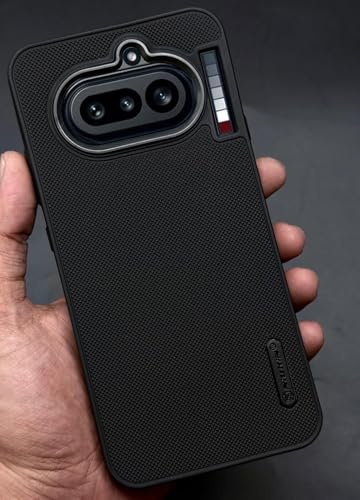 Image of Back Cover for Nothing Phone 4a 5G, Super Frosted Raised Camera Protect | Textured Grip Design | Ultra-Soft Dotted Slim-Fit Design | Microfiber Cloth Inside | (Black)