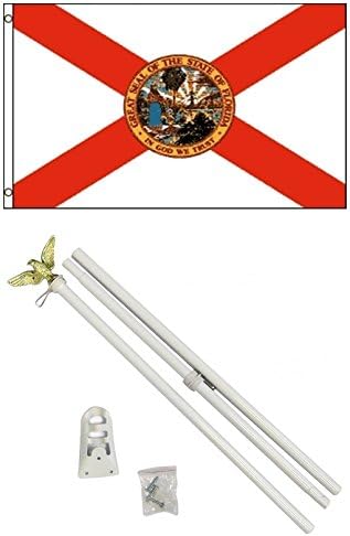NEW 3'x5' FLORIDA State Flags Polyester w/ 6' POLE Kits
