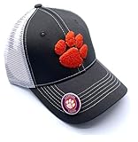 Clemson Gray Mesh Trucker Hat Adjustable Classic Team Logo Snapback Cap