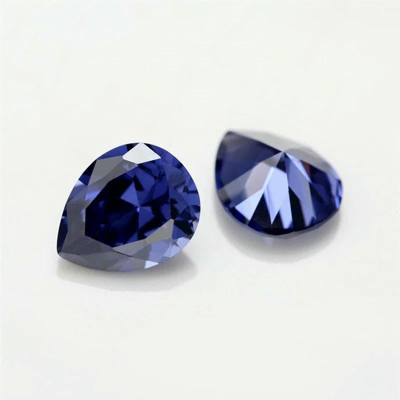 Birnenförmiger Zirkonia 5A, lose CZ-Steine, Grün, Meerblau, Kaffee, Rhodolith, Tansanit, Zirkon, Größe 3 x 5 – 10 x 12 mm, Kaffeefarbe, 7 x 9 mm, 50 Stück