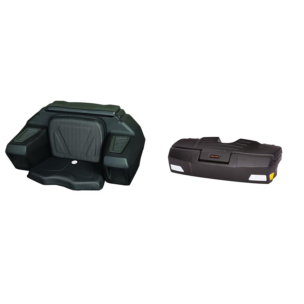 KolpinATV Rear Helmet Box 4438 Black Small & Front Trail Box 93101 Black 36'' x 15'' x 3'' Storage
