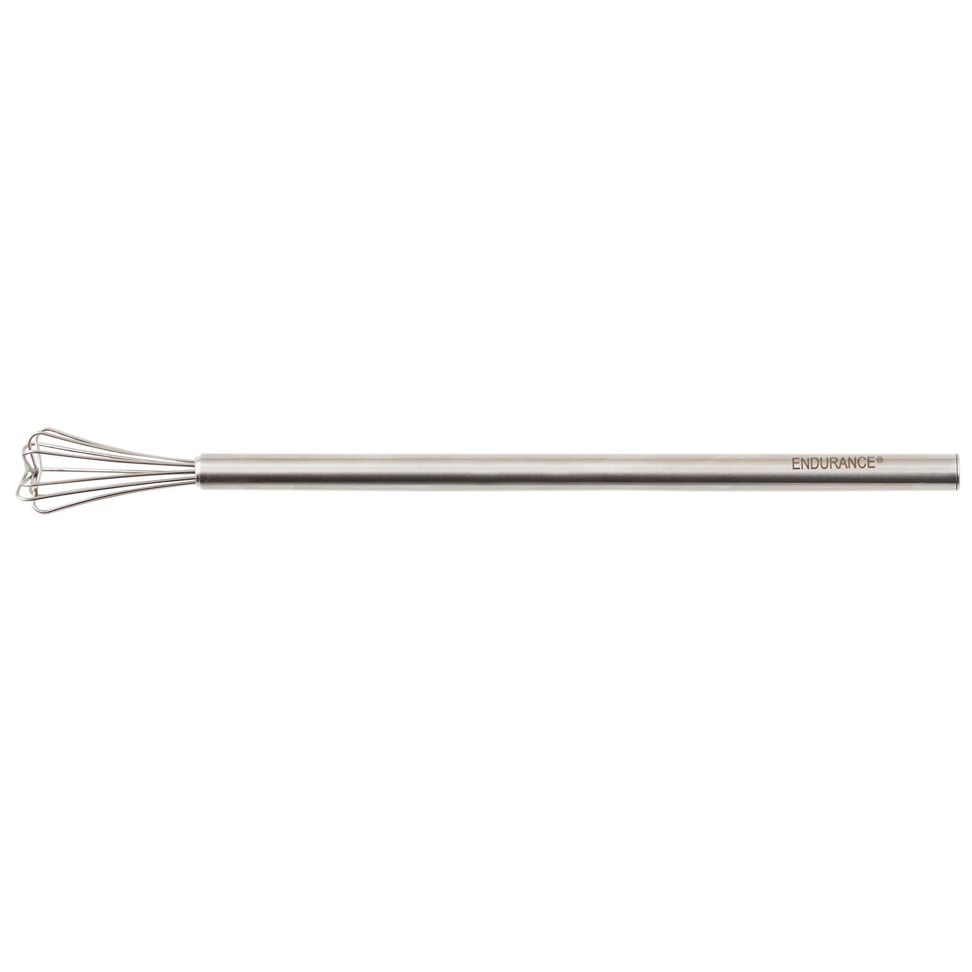 RSVP InternationalBar Whisk Long Slim Handle & Stainless Steel Petite Square Head For Mixing Craft Cocktails, Espresso & Coffee Drinks, Dressings and More; For Commercial or Home Kitchens, 9.5-Inches
