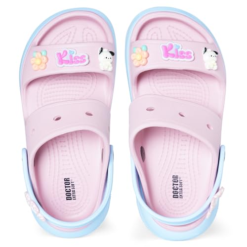 Image of DOCTOR EXTRA SOFT Women's Classic & Premium Casual Clogs /Sandals with Cute Charms for Adult | Comfortable & LightWeight| Stylish & Anti-Skid | Waterproof Everyday Cushion Slippers Girls /Ladies D-554