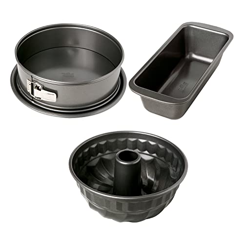 Birkmann, Backformen-Set Easy Baking, klein, 3-teilig, bestehend aus Spingform, Kastenform und Gugelhupfform, antihaft, hervorragende Qualität
