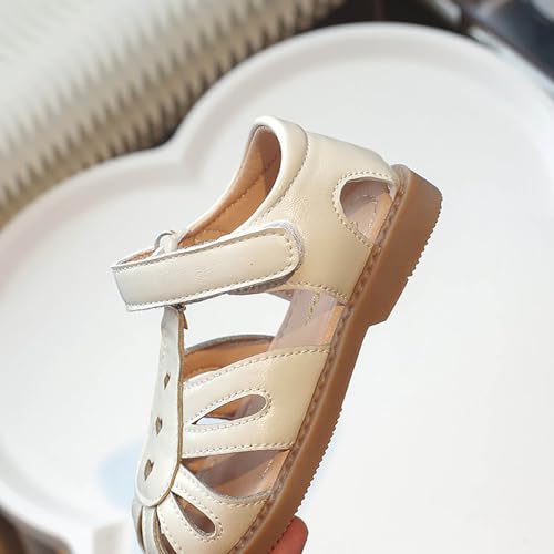 IWIHMIV Girls Closed Toe Sandals Summer Slip On Dress Shoes Girl Soft Bottom Non Slip Hollowed Out Party School Shoes4