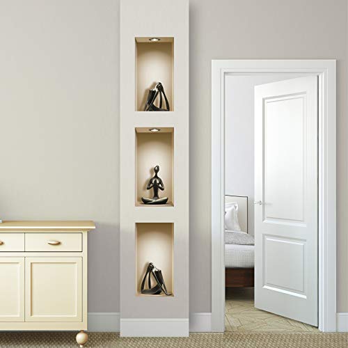 The Nisha Art Magic 3D Vinyl Removable Wall Sticker Decals Diy, Set Of 3, Black Yoga #TOP3