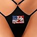 USA Switzer Switzerland Flag Zipper Fusion Women’s G String Thong Underwear Soft Nylon Spandex High Elasticity Skin Friendly Thin Strap Hollow Out Design Anti Shift Comfortable Sexy Panties for Women