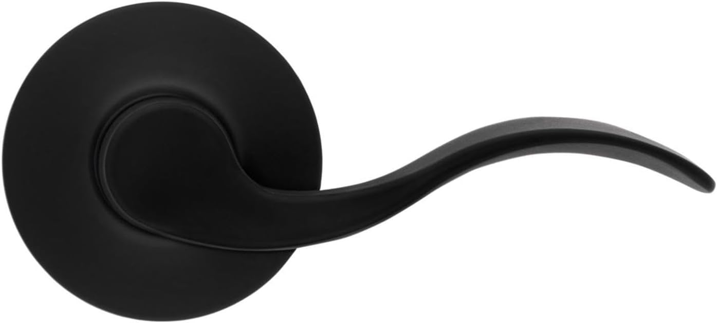 Kwikset SL7000LYLH Layton Left Non-Turning One-Sided Dummy Door Lever with Round Rose from The Safe Lock Collection - Satin Chrome