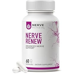 NERVE RENEW Advanced Nerve Support Supplement - 300mg Stabilized R-Alpha Lipoic Acid, Vitamin B Complex, Benfotiamine, Herbs for Fast-Acting Support - 60 ct