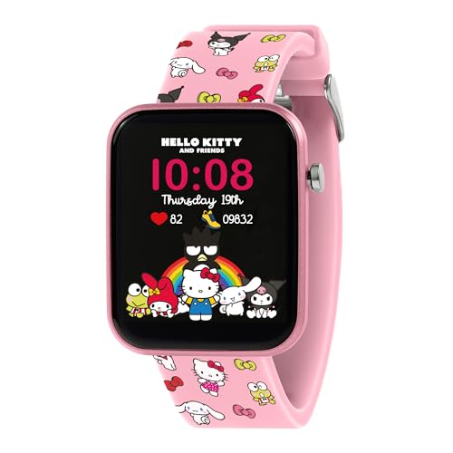 Kids Euroswan Kitty Pink Printed Strap Smart Watch