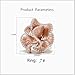 Hebelee CZ Camellia Flower Promise Ring for Women Rose Gold-Toned Crystal Wave Leaf Statement Band Rings Comfort Fit Elegant Wedding Birthday Party Jewelry Size 8 (Size 7)