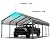 12'x20'x9' Metal Carport, Heavy Duty Metal Canopy with Galvanized Steel Roof and Frame, Bass Boat, Trucks, Car and Tractors, 12 * 20 FT(1 pcs)