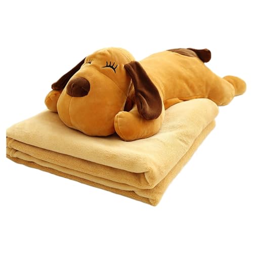 Coussin animal 2 en 1 anti-froid avec couverture intégrée contre les courants d'air au bureau