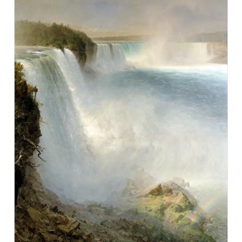 Impression sur toile Église et Chutes du Niagara ARTICULOZY 76x101 cm