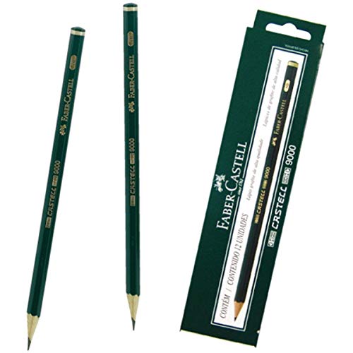 Lápis Grafite 4B, Faber-Castell, 90004B, EcoLápis, Linha Castell 9000, 12 Unidades, Multicor