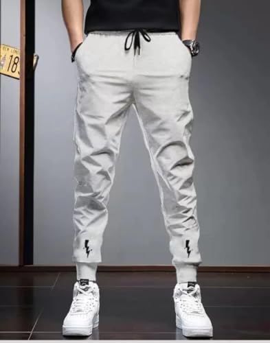 Image of Track Pants for Mens || Joggers for Mens || Men's Sports Regular Fit Polyester Track Pant with Two Side Zipper Pockets (L14 Arrow)