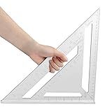 YOTINO Anschlagwinkeldreieck aus Aluminiumlegierung Dreieck Winkelmesser 90 Grad auf Imperial System 12 Zoll Imperial Anschlagwinkel für Zimmermann