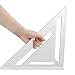 Produktbild YOTINO Anschlagwinkeldreieck aus Aluminiumlegierung Dreieck Winkelmesser 90 Grad auf Imperial System 12 Zoll Imperial Anschlagwinkel für Zimmermann