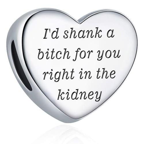 MUERDOU Heart Charm Fit Charms Bracelet Inspirational Engraving Jewelry Personality Encouragement...