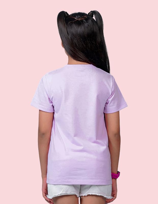 Image of Nusyl Girls Solid Cotton Blend Tshirts - Soft & Comfortable Half-Sleeves T-Shirts | Casual Wear for Kids & Teen Girls | Half Sleeves T-Shirts |- NUGCTSH001-PO2-1