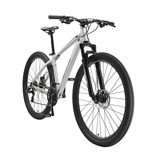 BIKESTAR Bicicleta de montaña Hardtail de Aluminio, 21 Marchas Shimano 29" Pulgadas | Mountainbike con Frenos de Disco Cuadro 17" MTB | Plata