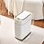 Pukomc Automatic Small Sensor Trash Can with Touchless Lid, 2.3 Gallon / 9L Smart Garbage Can, Quiet Close White Gold Waste Bin - Perfect for Kitchen, Living Room & Small Spaces