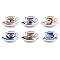 Zeller Magic Eyes 26510 Espresso Cup Set, 12 Pieces, White Zeller Magic Eyes 26510 Espresso Cup Set, 12 Pieces, White