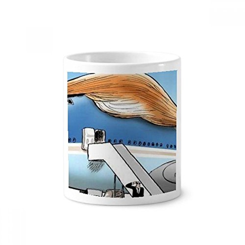 Porte-brosse à dents Frog Trump en céramique blanche DIYthinker de 350ml pour bureau