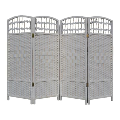 Paravent court pliable 4 panneaux : cloison amovible double charnière appartement