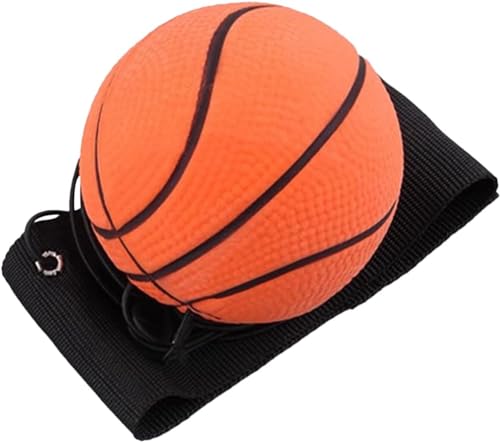 Basketball Wrist Return Ball, Sports Wrist Balls on a String, 2.36 Inch Rubber Rebound Bouncy Wristband Balls on Elastic String for Wrist Exercise or Play Speed and Agility Training