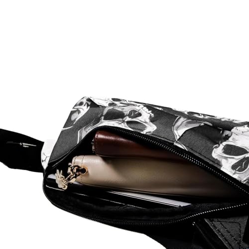 Sac à dos à bandoulière crâne multicolore compact avec sangle ergonomique - 5