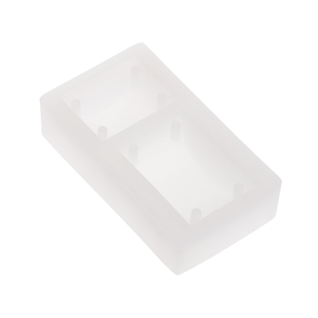 NIHENHAO Rectangle Bracelet Silicone Bangle Mold Clear Bracelet Jewelry Casting Mould with Hole for Resin Jewelry Making