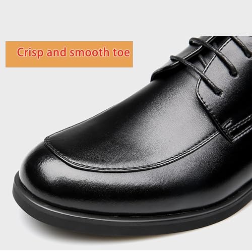 Men's Dress Shoes Business Office Oxfords Comfortable Shoes， Classic Business Dress Leather with Lace Up Elegant Wedding Party Shoes2