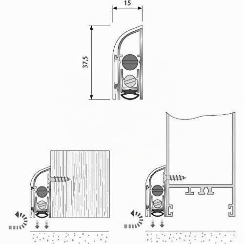 Plinthe automatique blanche 0,83 m En applique PLA 400 Duval