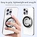 RESPECTED BRO Magnetic-Phone-Ring-Holder with Dual Rings, Compatible with iPhone 17/16/15/14/13/12, Multifunctional Stand for Desk,Office,Gym,Kitchen & All Metal Surfaces, Finger Loop Grip (Silver)