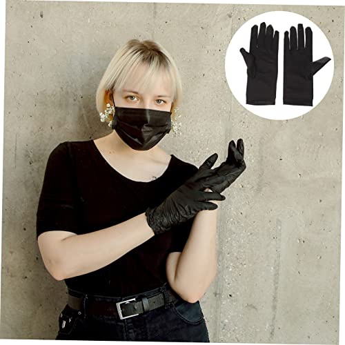 Guantes de satén cortos para mujer VALICLUD ideales en bailes de graduación y bodas de noche 3