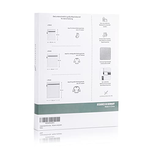 Lengenstein Set of 5 Laundry Nets, Nylon/Polyester, Grey, Zipper Closure, Rectangular, Laundry Bags - Image 3