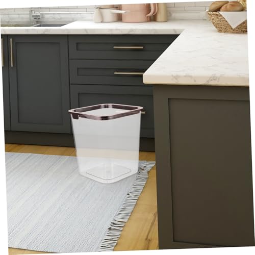 Bote de basura transparente rectangular Happyyami miniatura 4