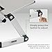 WorkEZ Light Adjustable Height Laptop Stand for Desk, Ergonomic Laptop Holder, Foldable Computer Stand, Cooling Computer Holder Notebook Riser for Desk, Silver