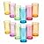 20-ounce Acrylic Glasses Plastic Tumbler, set of 6 Multicolor - Hammered Style, Dishwasher Safe, BPA Free